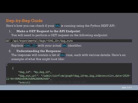 How to Check if Your DAG is Running Using Python REST API