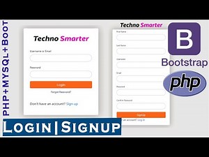 Registration and login forms in PHP with MYSQL and Bootstrap | Responsive - Hindi