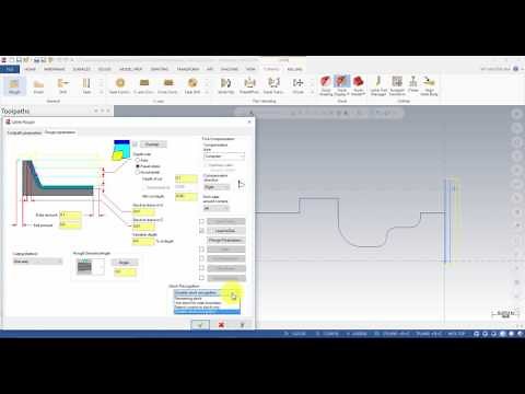 Mastercam 2018 Lathe Tutorial 2 - Roughing Toolpath
