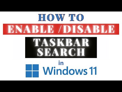 How To Enable, Disable or Change The Taskbar Search Icon In Windows 11