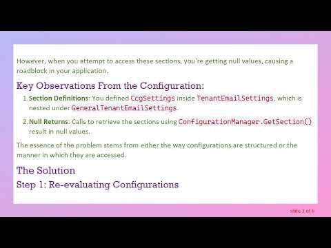 Fixing ConfigurationManager.GetSection() Returning Null in .NET