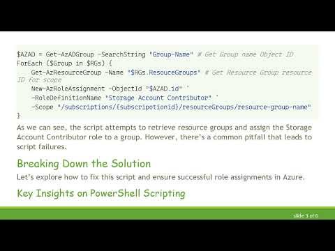 Assigning Multiple Roles to Multiple Resources in Azure using PowerShell