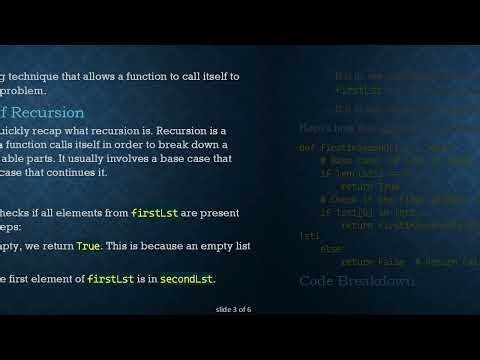 Check if One List is a Subset of Another Using Recursion in Python