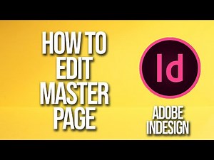 How To Edit Master Page Adobe InDesign Tutorial