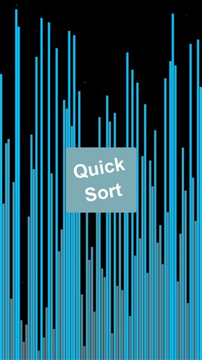 Bip Bop Bip Boop Algorithmic Sorting on Instagram: "Watch Quick Sort visualized in stunning blue! See how this lightning-fast divide-and-conquer algorithm uses pivot elements to partition and sort data with O(n log n) average time complexity. This visualization demonstrates how Quick Sort selects pivots, partitions arrays around them, and recursively sorts each section. Watch the blue elements rapidly reorganize as the algorithm efficiently tackles sorting through strategic division. Quick Sort'