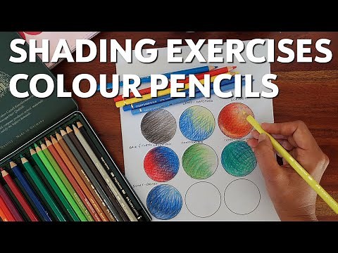 How To SHADE WITH COLORED PENCILS - Exercises for Beginners