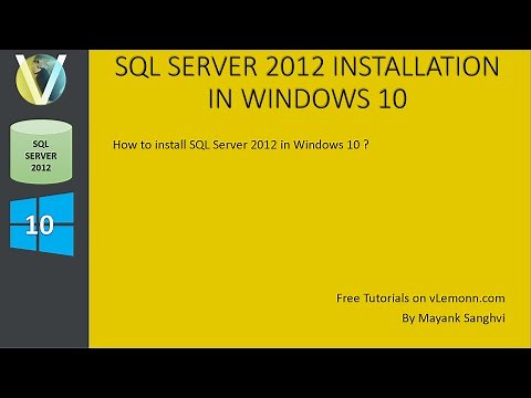 SQL Server 2012 Installation in Windows 10