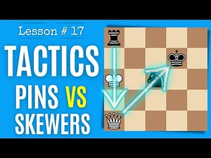 Chess lesson # 17: Chess tactics | Pins vs Skewers | Learn how to play Chess the right way