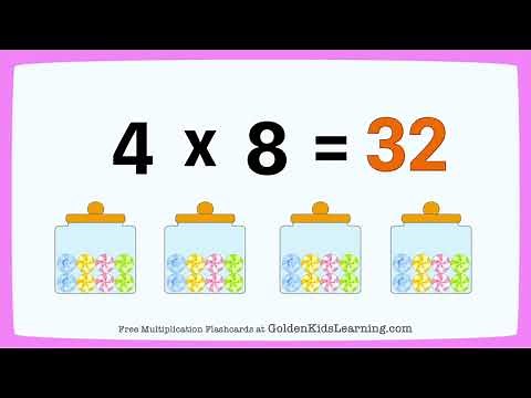 Multiply by 4 | Learn Multiplication Concept | Times 4 Table | Golden Kids Learning