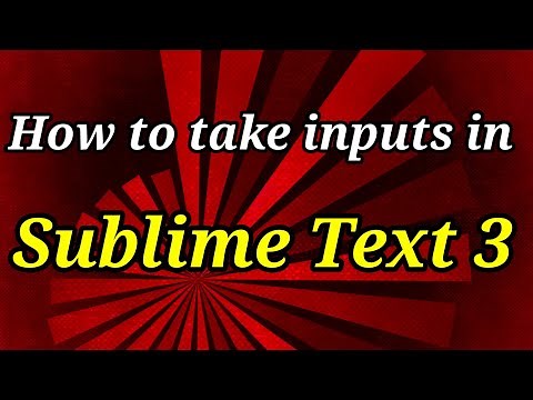 How to take input in sublime text 3 python | Troubleshooting