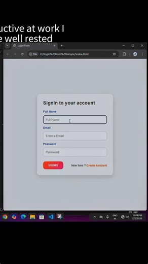 Modern Login Form Design using HTML CSS & JavaScript | Responsive UI @CodeWithHarry #coding