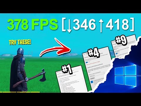 10 Quick Tips To BOOST Your FPS In Fortnite! (Windows 10)