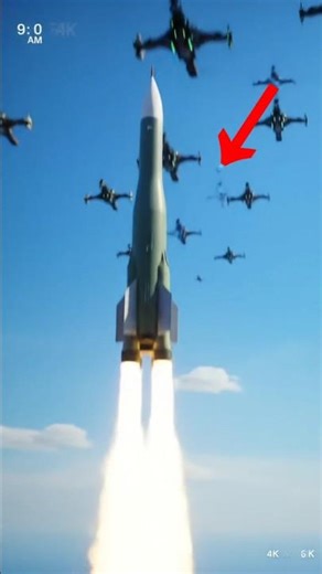 Missile vs Robotic Drone Swarm