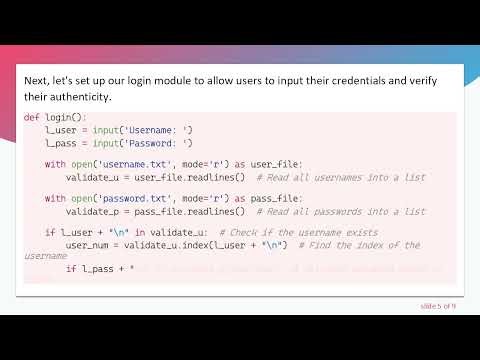 Creating a Simple Login System with Python