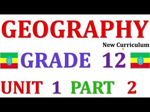 Grade 12 Geography New curriculum Unit 1 Part 2