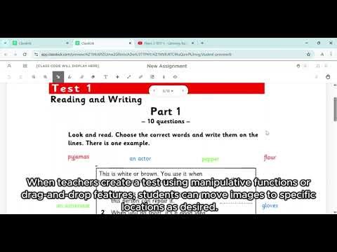 How to use Classkick to create a test.