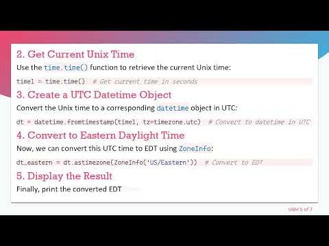 How to Convert GMT to EDT in Seconds Format Using Python