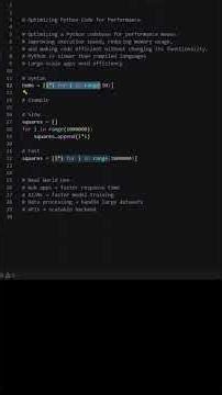 Python Optimization Trick 🚀 Faster Code in 1 Line (List Comprehension Explained!)#hitcodear#python