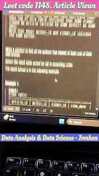 SQL Leet Code 1148 Article Views #shorts #dataanlysis #Leetcode #SQL50 #datascience