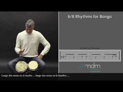 3 Different 6/8 rhythms for bongo Tutorial