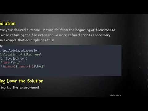 Understanding the Logic of a Windows Batch Script: Renaming Files with Ease