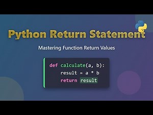Python Return Statement Explained for Beginners!