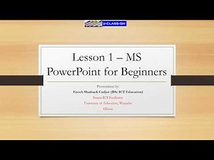 MS PowerPoint for Beginners Lesson 1