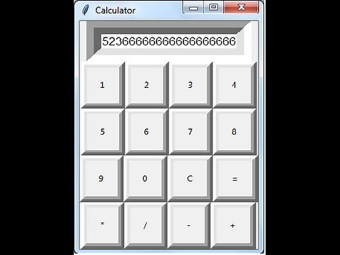 Python Tkinter GUI Tutorial 1 - How to Create Calculator
