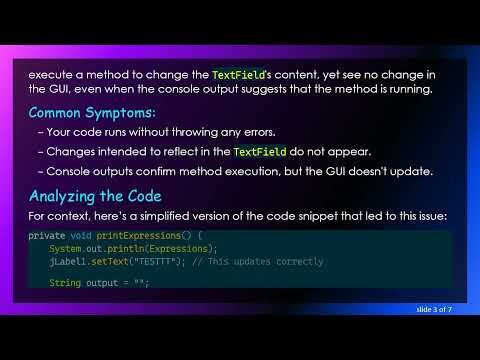 How to Solve GUI TextField Issues in Your Java Swing Application