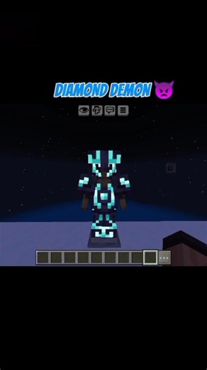 Diamond Demon 👿 " Armour trim in Minecraft " ( Op Blue Glow Combo ) ✨ #minecraft #shorts