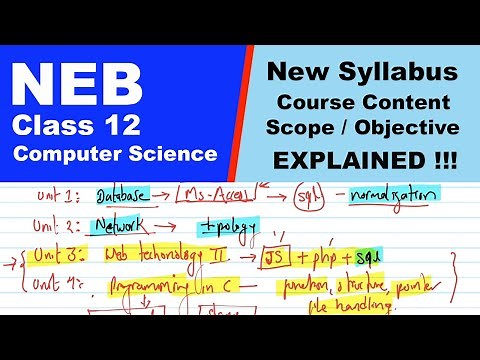 Class 12 Computer Science new Course Explained