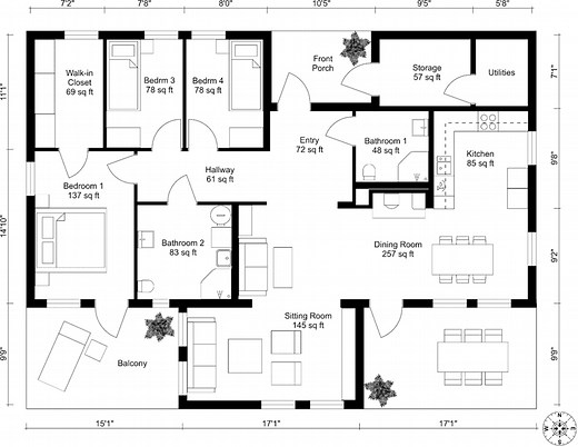 12 Examples of Floor Plans With Dimensions