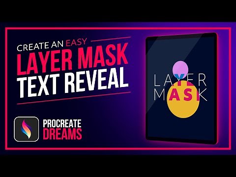 Easy Text Layer Mask Reveal Animation in Procreate Dreams