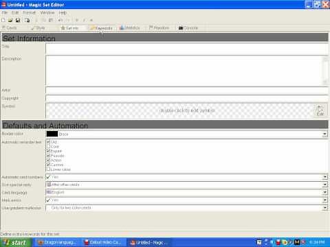 Magic set editor tutorial #1
