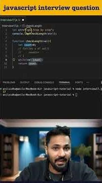 #17 Calculate String Length Without length Property | JavaScript Interview Question #jsshorts