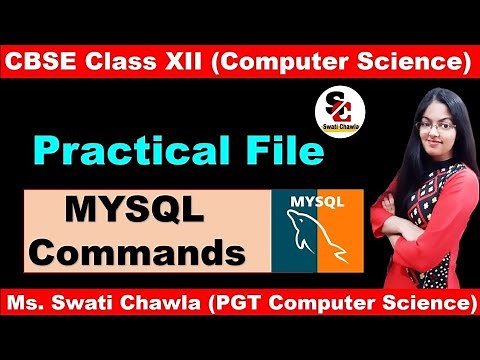 MySQL Commands for Practical File | Term 2 Practical File Class 12 Computer Science