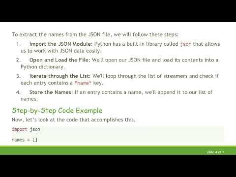 Extracting Names from JSON Data Using Python