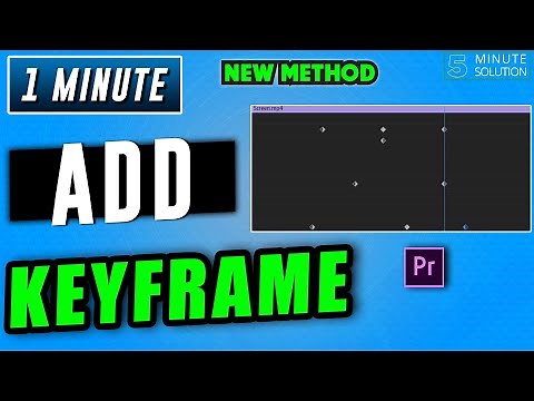 How to add keyframes in premiere pro 2025