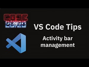 VS Code tips — Activity bar management