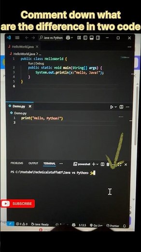 Java vs Python: What's the Real Difference? 🤔💻 #shorts