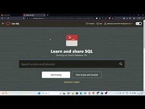 How to use oracle live sql