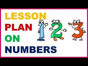 Lesson Plan On Number || How To Teach Numbers||
