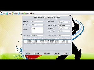 Cricket Database Management System | DBMS Project | Java (Swing)| MySQL
