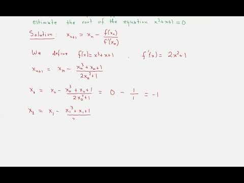 Calculus for life sciences - Problem of the day - 103 - The Newton Raphson Approximation Method
