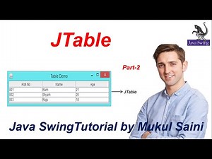 #35.2 Java Swing Tutorial | JTable in Java part-2 | Add a new row in JTable