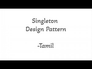 singleton class in Java - Tamil