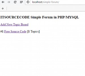 Create a Simple Forum Using PHP/MYSQL