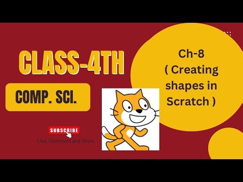 Class- 4th | Ch-8(2) Topic- How to create a Square and Rectangle in scratch | #computer #education