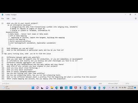 Informatica Power Center | Interview Preparation | Part1