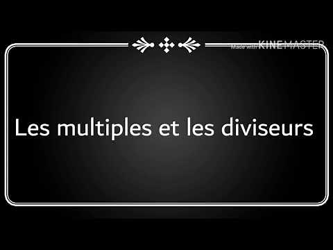 Les multiples et les diviseurs Mathématique CM1 CM2